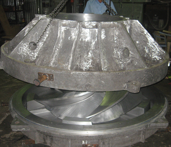 Impeller core box with loose vanes